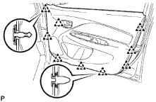 Cài khớp 9 kẹp và lắp tấm ốp trang trí cửa trước Siết chặt vít 9 Lắp 21