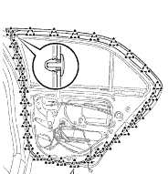 7 Tháo gioăng cửa sau Nhả khớp 32 kẹp và tháo gioăng cửa sau Chú ý Bóc băng 34