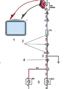Hình 1 11 Mạch điện mô tả phương pháp kiểm tra chạm mát 1 Đèn thử 2 4 6