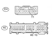 đèn Giắc cắm phía dây dẫn của công tắc chọn đèn và ECU điều khiển đèn 4