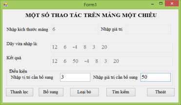 Hình 1 55 Kết quả chạy chương trình khi kích vào nút bổ sung Hình 1 56 Kết 1