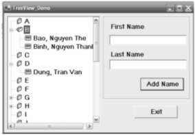 Hình 1 61 Chương trình nhập danh bạ Khi chương trình vừa hiển thị treeview 1
