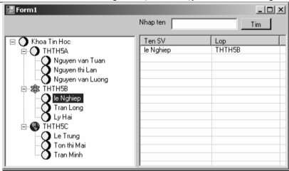 Hình 1 64 Kết quả chọn một sinh viên 1 3 Làm việc với mảng hai chiều 1 3 1 4