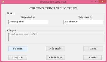Hình 1 81 Kết quả chạy chương trình xử lý xâu Bài 2 Viết chương trình thực 4