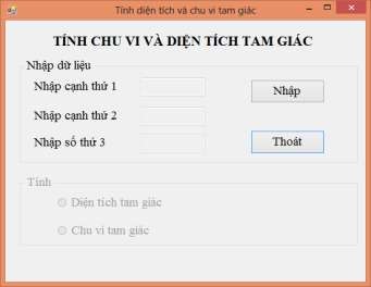 Hình 1 20 Chương trình tính diện tích và chu vi tam giác Yêu cầu Nhãn tính chu 10