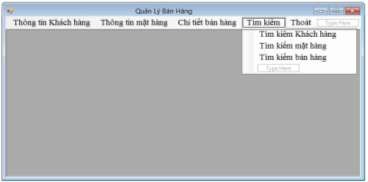 Hình 3 22 Kết quả Form Menu chính Công việc 7 Gắn các chức năng tương ứng 8
