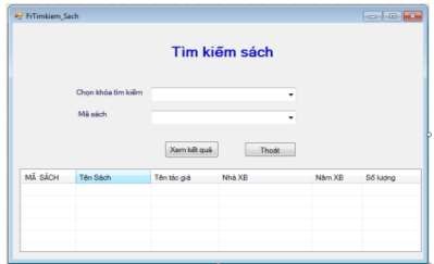 Hình 3 26 Yêu cầu Form xuất hiện chính giữa màn hình Nhãn Tìm kiếm sách 4
