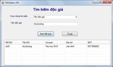 Hình 3 34 b Form Tìm kiếm sách Fr timkiemSach 1 Phân tích yêu cầu Theo mẫu trên 2