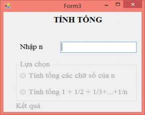 Hình 1 23 Form chương trình tính tổng Yêu cầu Form Nhãn tính tổng Font Time 3