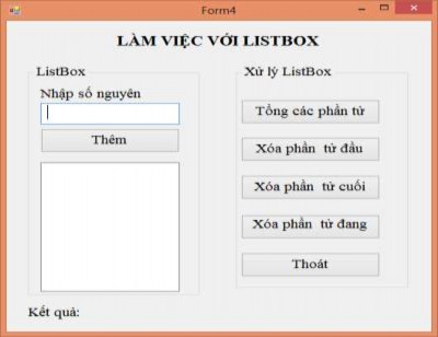 Hình 1 26 Làm việc với Listbox Yêu cầu Nhãn làm việc với Listbox Font Time New 2