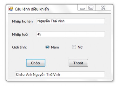 Hình 1 44 Giao diện mẫu 1 2 4 Bài tập về nhà Bài 1 Viết chương trình tính và 9
