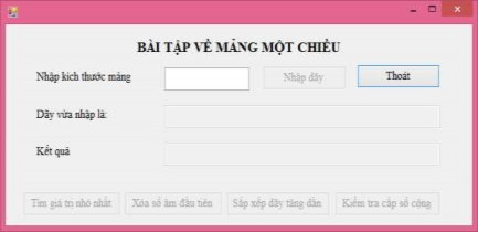 Hình 1 50 – Bài tập về mảng một chiều Yêu cầu Nhãn bài tập mảng một 4