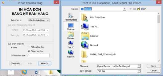 Hình 109 Form điều khiển việc in ấn hóa đơn bán hàng Hình 110 Nội dung hóa 1