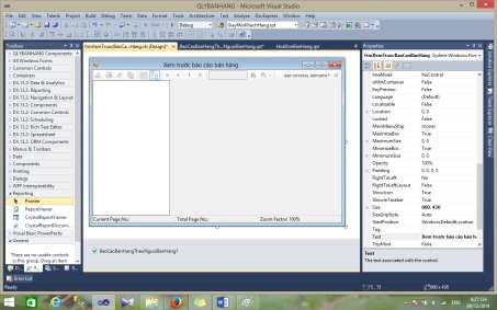 Hình 123 Cửa sổ thiết kế form xem trước báo cáo Có thể chọn nhiều Report 2