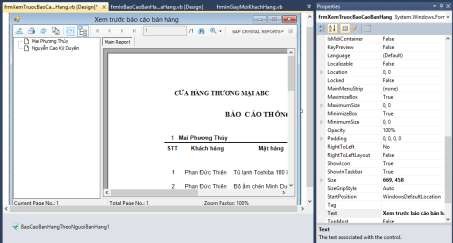 Hình 125 Kết quả thiết kế form xem trước báo cáo bán hàng 4 Kết quả thực 2