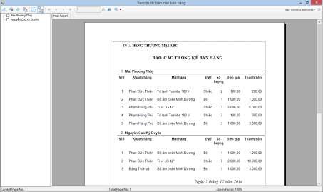 Hình 127 Kết quả thực thi form xem trước báo cáo bán hàng 3 3 Bài tập áp 4