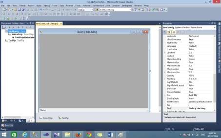 Hình 146 Kết quả thiết kế form quản lý 4 Kết quả thực thi Hình 147 Kết 3
