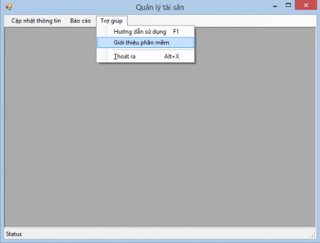 Hình 162 Form quản lý tài sản đã gắn menu Yêu cầu Cấu trúc của menu như 1