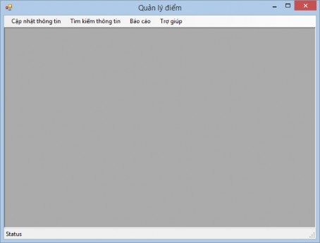 Hình 163 Form quản lý điểm đã gắn menu Yêu cầu Cấu trúc của menu như sau 2