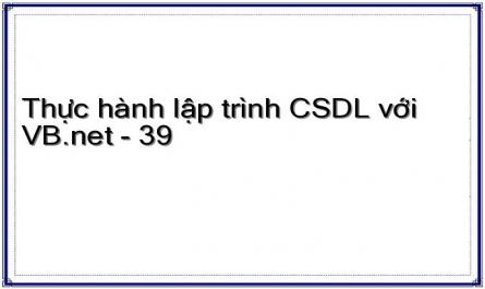 Thực hành lập trình CSDL với VB.net - 39