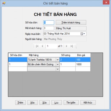 Hình 20 Form chi tiết bán hàng 1 Phân tích yêu cầu Theo yêu cầu trên thì phải 3