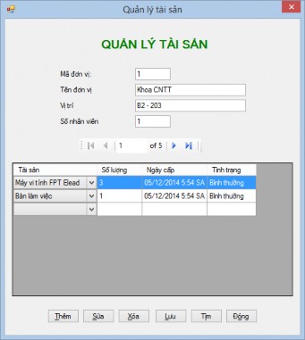 Hình 29 Form quản lý tài sản Yêu cầu Nhãn quản lý tài sản Font Microsoft 4