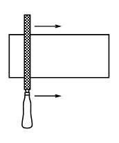 a b c Hình 32 Hướng dũa 2 2 Dũa mặt phẳng Đặt dũa ở một góc của chi tiết 7