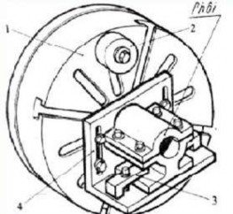 Hình 6 2 Tiện mặt phẳng chi tiết dạng hộp trên mâm hoa Việc gia công mặt 2