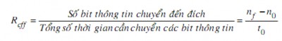 R là tốc độ của kênh truyền Tốc độ truyền tin hiệu quả 5 8 Trong đó n 0 4