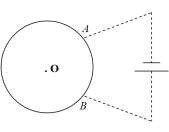 Nối hai điểm A và B của một dây dẫn hình tròn với hai cực của một nguồn 3