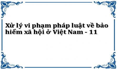 Xử lý vi phạm pháp luật về bảo hiểm xã hội ở Việt Nam - 11