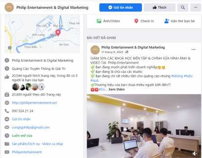 Hình 2 1 Fanpage của công ty Philip Entertainment Nguồn Fanpage Philip Entertainment 1