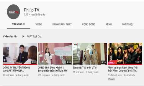 Hình 2 7 Kênh Youtube Philip TV của công ty Phlip Entertainment Nguồn Youtube Philip 1
