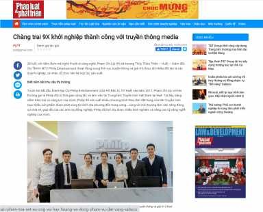 Hình 2 9 Philip Entertainment xuất hiện trên báo Pháp luật Phát triển Nguồn 3