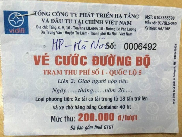 Biểu số 2 8 Vé cước đường bộ Nguồn Phòng kế toán công ty TNHH thương mại 1