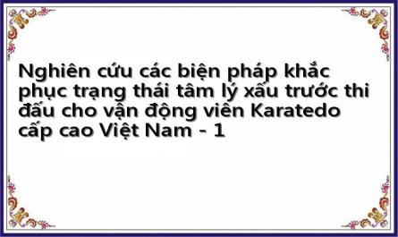Nghiên cứu các biện pháp khắc phục trạng thái tâm lý xấu trước thi đấu cho vận động viên Karatedo cấp cao Việt Nam - 1