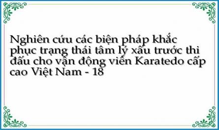 Nghiên cứu các biện pháp khắc phục trạng thái tâm lý xấu trước thi đấu cho vận động viên Karatedo cấp cao Việt Nam - 18