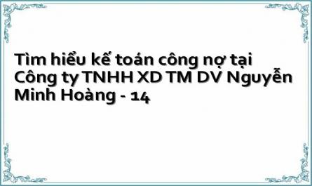 Tìm hiểu kế toán công nợ tại Công ty TNHH XD TM DV Nguyễn Minh Hoàng - 14