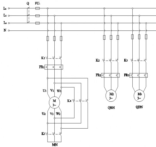 Hình 1 4 Mạch điện động lực Hình 1 5 Mạch điện điều khiển KA 1 – Rơle 4