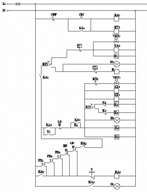Hình 1 5 Mạch điện điều khiển KA 1 – Rơle trung gian mạch điều khiển KA 2 – 5