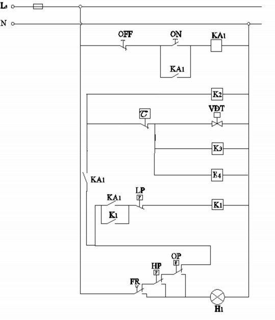 Hình 2 4 Mạch điện điều khiển KA 1 – R ơ le trung gian m ạ ch đ i ề u khi ể n 1
