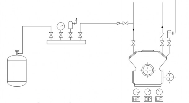 Hình 2 10 Sơ đồ nạp gas ở dạng hơi Theo dỏi lượng băng bám trên thân máy 2