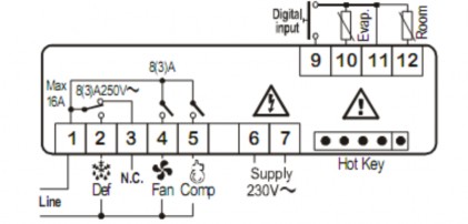 Hình 6 3 Sơ đồ đấu điện DIXELL XR60 220VAC 1 2 Kiểm tra hệ thống lạnh 11