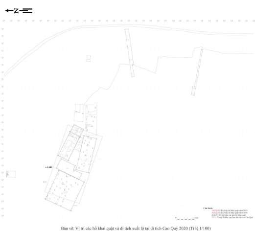 Bản vẽ 47 Tổng thể các hố khai quật và thám sát năm 2019 và 2020 Vẽ chì 19