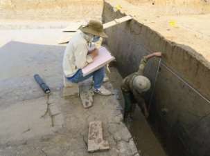 Ảnh 89 Xử lý kỹ thuật trên công trường khai quật Ảnh 90 Mặt bằng hố 22