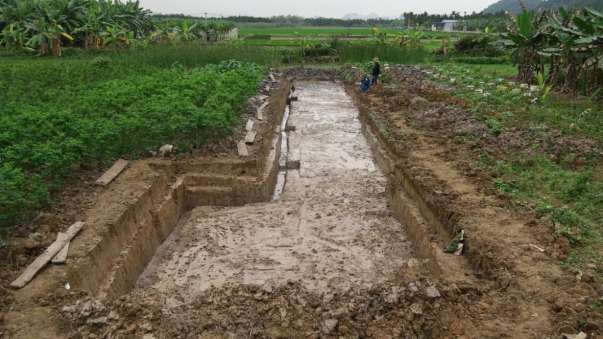 Ảnh 107 Mặt bằng hố 20 CQ TS1 Ảnh 108 Một đoạn địa tầng vách Bắc hố 10