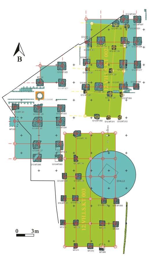 Bv 11 Mặt bằng di tích kiến trúc thời Lê sơ 12 VH LE KT002 12 VH LS KT003 Nguồn 7