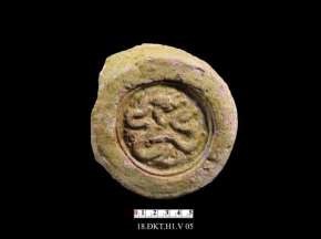 3 4 5 6 Hình 15 1 2 Đầu ngói ống trang trí rồng men vàng ký hiệu 17 ĐKT H1 V184 3