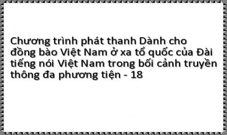 Chương trình phát thanh Dành cho đồng bào Việt Nam ở xa tổ quốc của Đài tiếng nói Việt Nam trong bối cảnh truyền thông đa phương tiện - 18