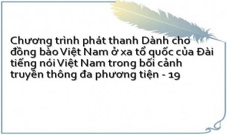 Chương trình phát thanh Dành cho đồng bào Việt Nam ở xa tổ quốc của Đài tiếng nói Việt Nam trong bối cảnh truyền thông đa phương tiện - 19